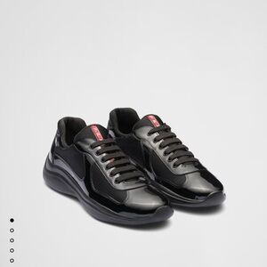 BRAND NEW NEVER WORN OUTSIDE PATENT LEATHER WORLD CUP PRADA MEN 5.5
